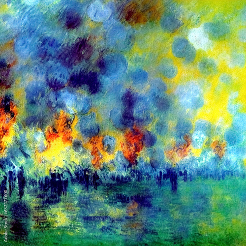 Abstract Fire Background Abstract art background