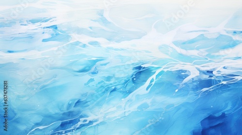 Abstract blue ocean waves, generative Ai © TexturePalette