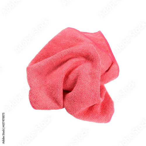 Microfiber cleaning rag isolated on transparent background. PNG format