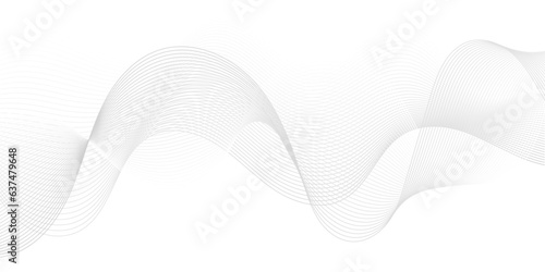Modern Abstract white blend wave lines and technology background. Modern white flowing wave lines and glowing moving lines. Futuristic technology and sound wave lines background.