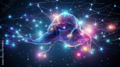 colorful neuron firing