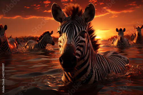 striped zebra in africa african animals