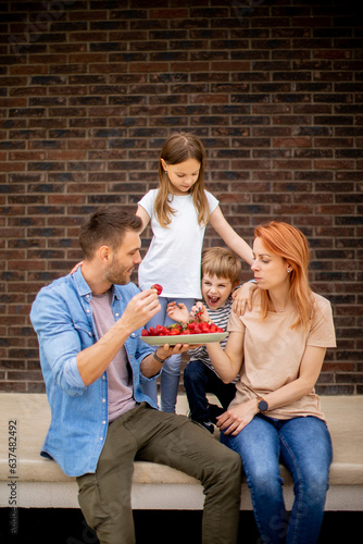 Family with a mother, fathe...