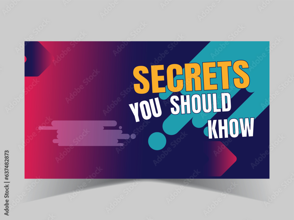 Obraz premium Premium Vector Business abstract YouTube and web banner thumbnail design eps