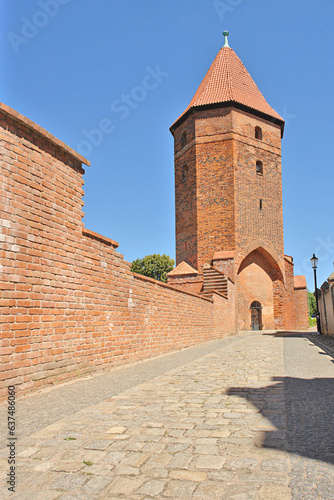 Ivy Tower,  part of the medieval city walls in Lębork, Poland photo