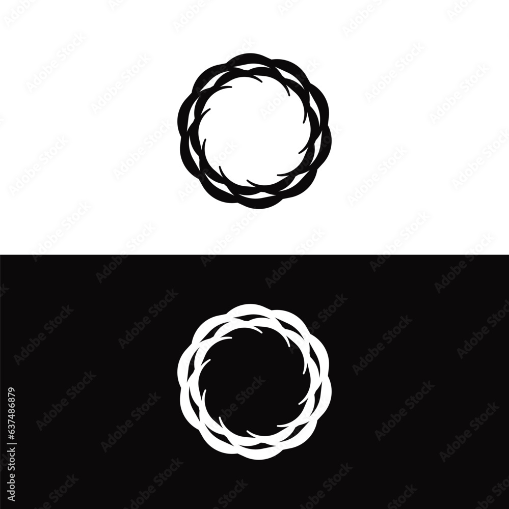 Obraz premium Round circular banner frames, borders .Circle vector logo template design