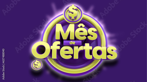 selo 3d ''mês de ofertas''
