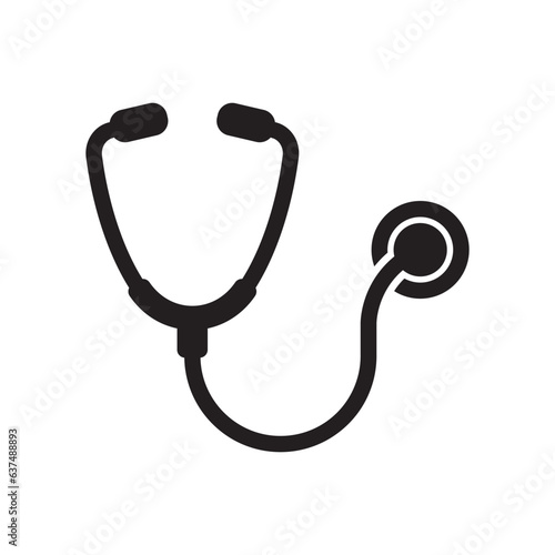 Stethoscope icon vector illustration logo template for many purpose. Isolated on white background.