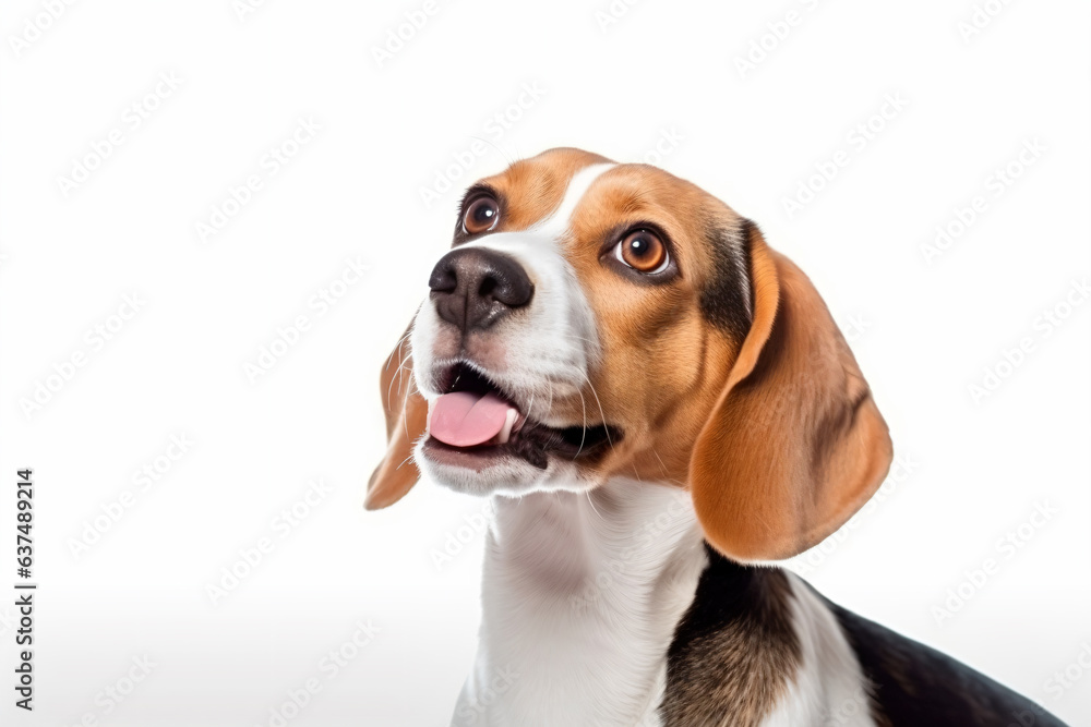 a dog with a long tongue sitting down