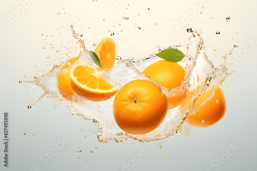 Orange fruit product showcase illustration