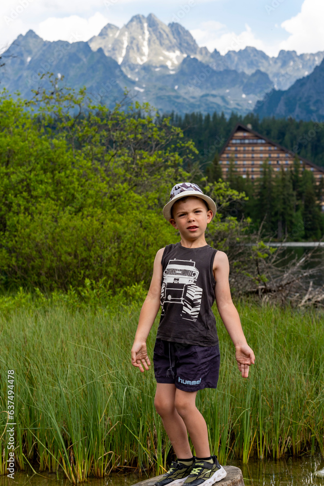 child in the mountains