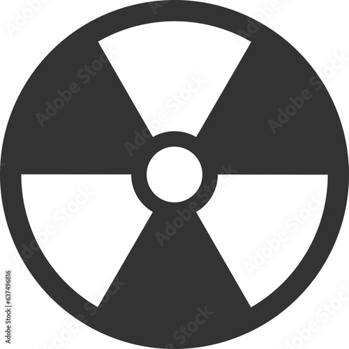 Radiation icon vector. Warning radioactive sign danger symbol.