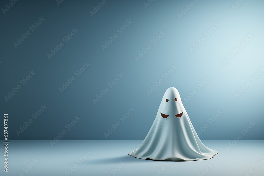 Happy white ghost .Halloween concept. Happy white ghost .Halloween concept.