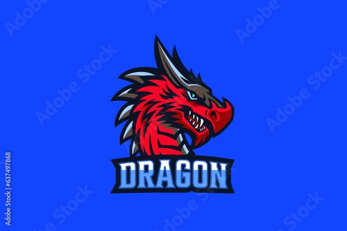 Wallpaper Mural Dragon Head Logo Abstract Design Sports Style Torontodigital.ca