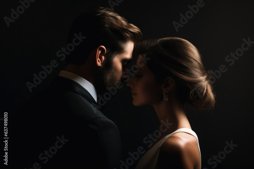 Portrait of a groom and bride
