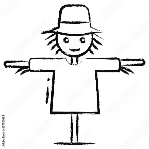 Hand drawn Scarecrow icon