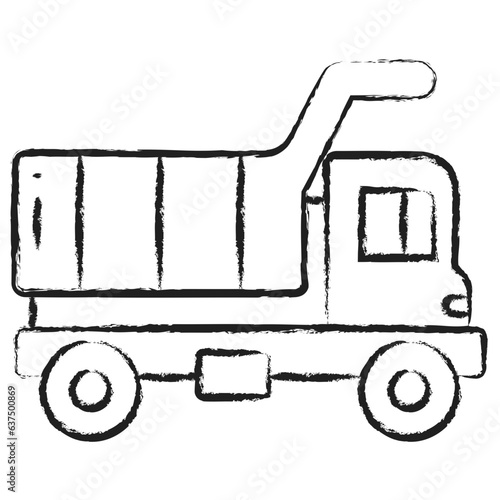 Hand drawn Dump Truck icon
