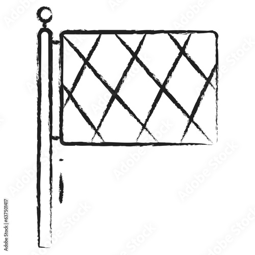 Hand drawn Bavarian fest flag icon