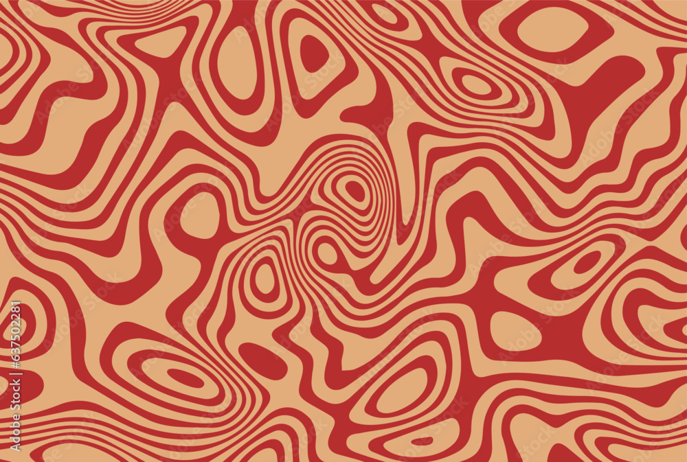 Vector groovy background in 70s retro style. Trendy abstract hippie pattern with psychedelic waves Vector groovy background in 70s retro style. Trendy abstract hippie pattern with psychedelic waves