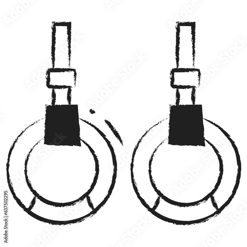 Hand drawn Gymnastic Rings icon