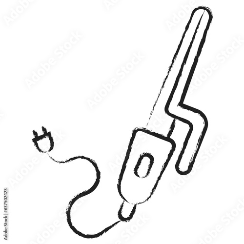Hand drawn Hair curler icon