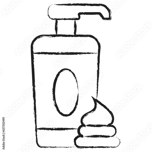 Hand drawn Hair Mask icon