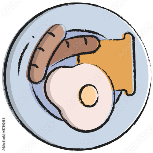 Hand drawn Breakfast icon