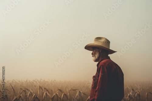 Portrait of a farmer wearing hat