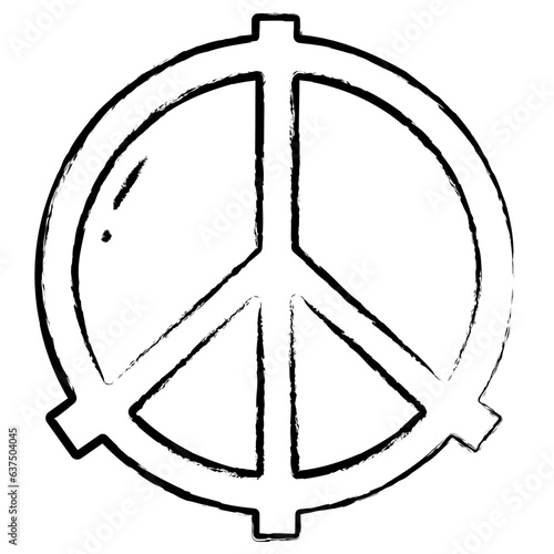 Hand drawn Peace icon