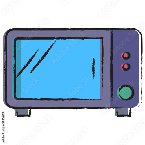 Hand drawn Microwave oven icons