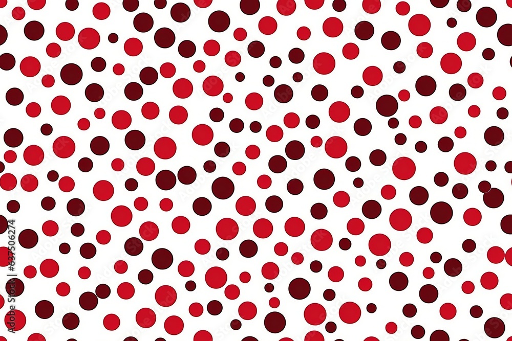 Polka Dot Pattern Red Dots on White Background Polka Dot Pattern Red Dots on White Background