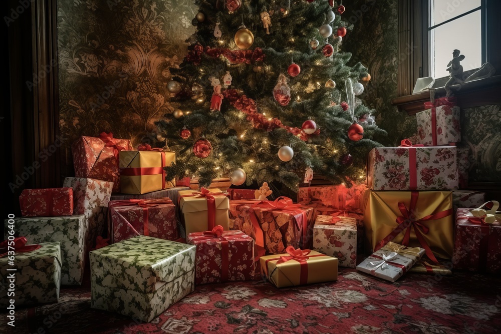Christmas Presents Under a Christmas Tree Christmas Presents Under a Christmas Tree