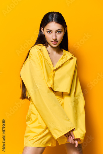 woman lifestyle attractive model young beautiful dance fashion yellow trendy girl © SHOTPRIME STUDIO