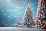 Giant christmas tree decorated with candy. ai generative