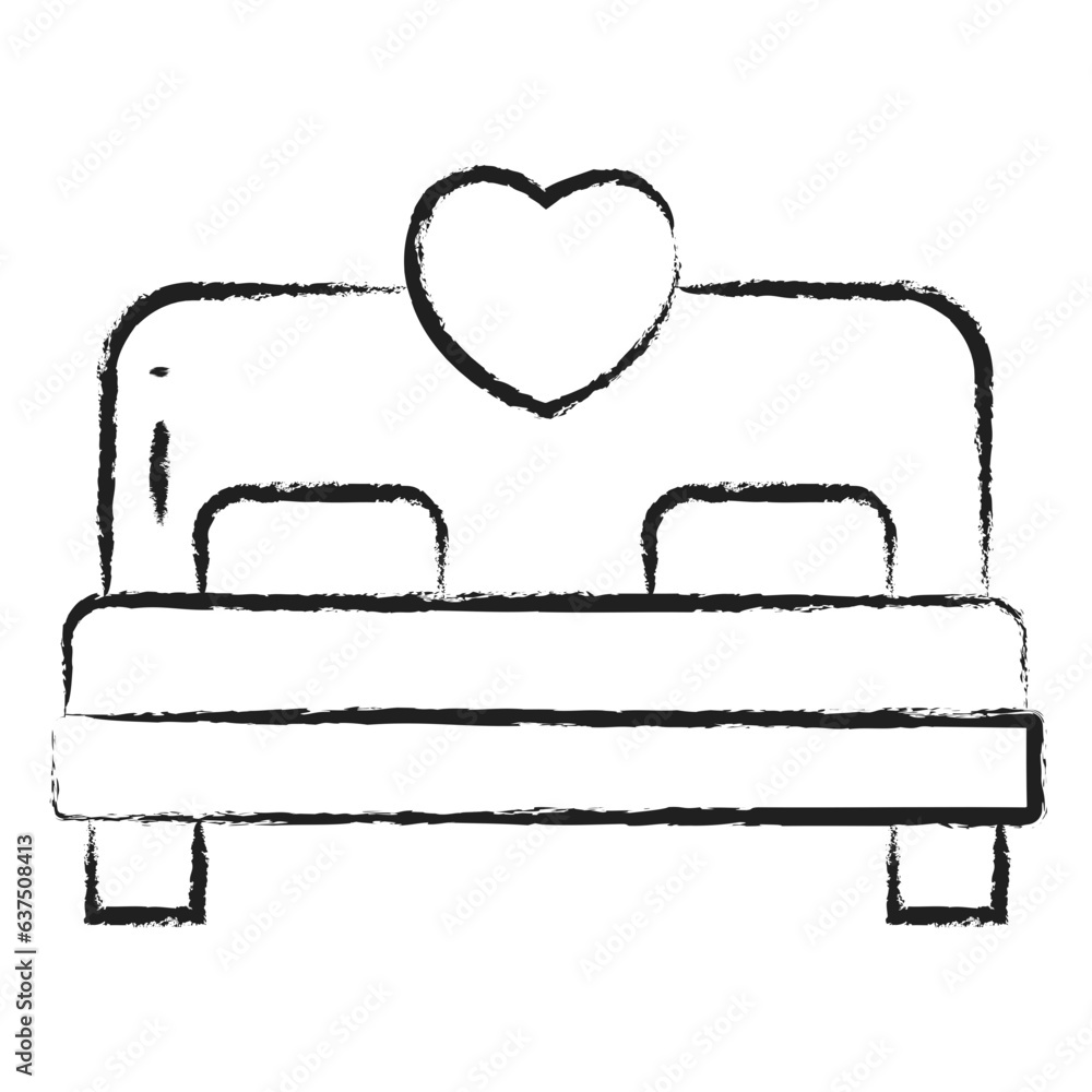 Hand drawn Bed icon