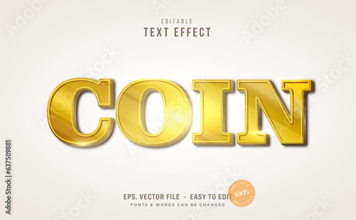 3D coin text effect