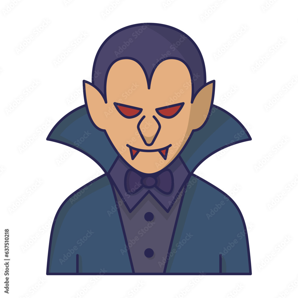 Vampire icon vector on trendy style for design and print