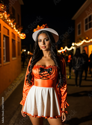 Cute girl in a Halloween picture