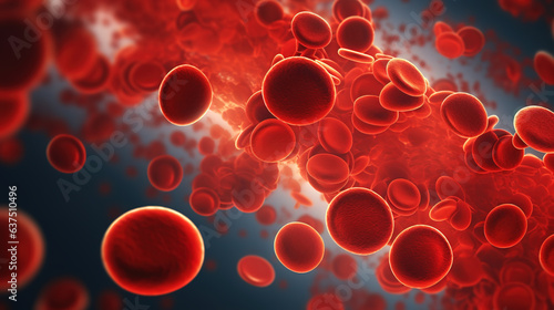 Transparent red blood cells molecules