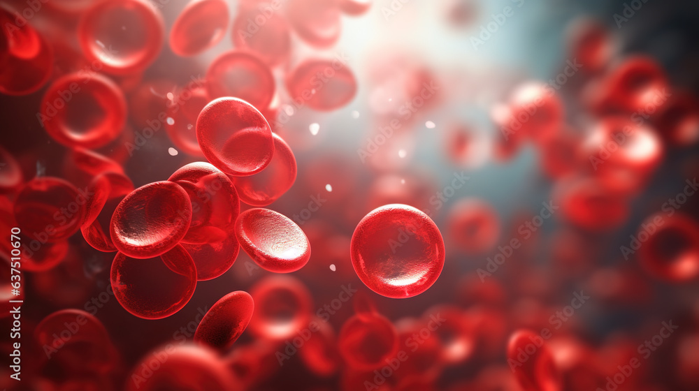 Transparent red blood cells molecules - obrazy, fototapety, plakaty 