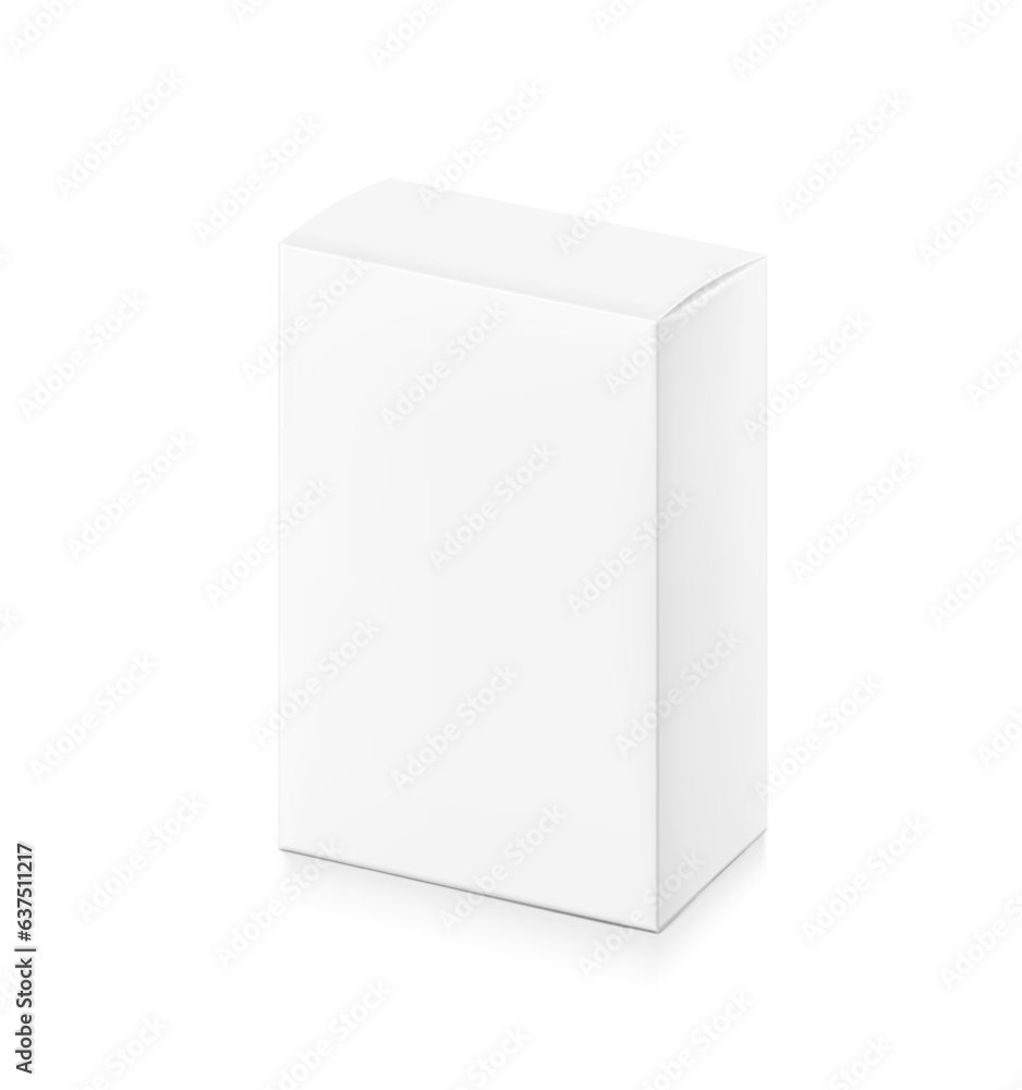 Universal mockup of blank cardboard box. Vector illustration isolated on white background, ready and simple to use for your design. EPS10. Universal mockup of blank cardboard box. Vector illustration isolated on white background, ready and simple to use for your design. EPS10.