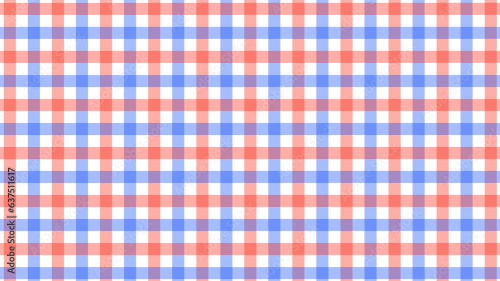 Red and blue plaid fabric texture as a background Red and blue plaid fabric texture as a background