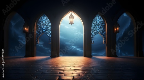 Geistige Gelassenheit: Mondlicht wirft seinen Glanz auf die Moschee