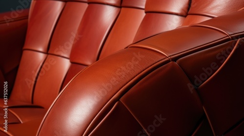 Detail of a Chester leather chair made of brick.