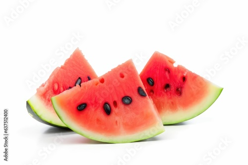 slice of watermelon on white background 