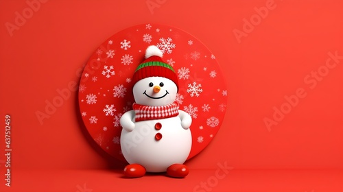 Winterliche Freude: Schneemannmotiv auf der Weihnachtskarte