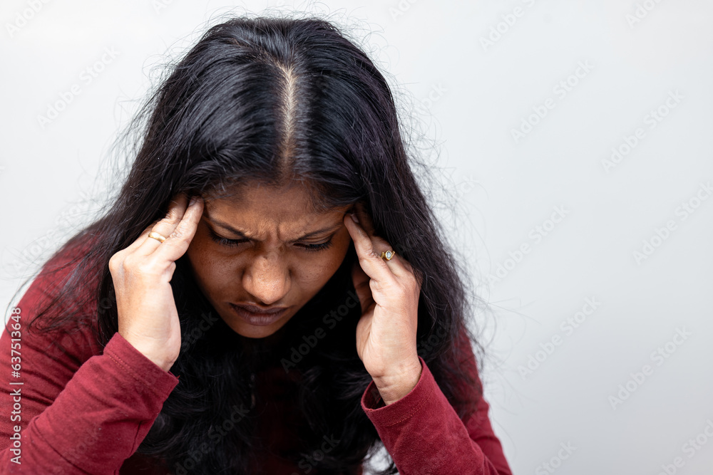 ad woman feeling stressed and overwhelmed ad woman feeling stressed and overwhelmed