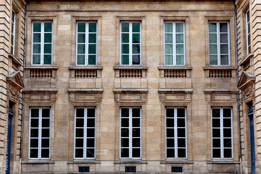 Typical French classic architecture in Bordeaux