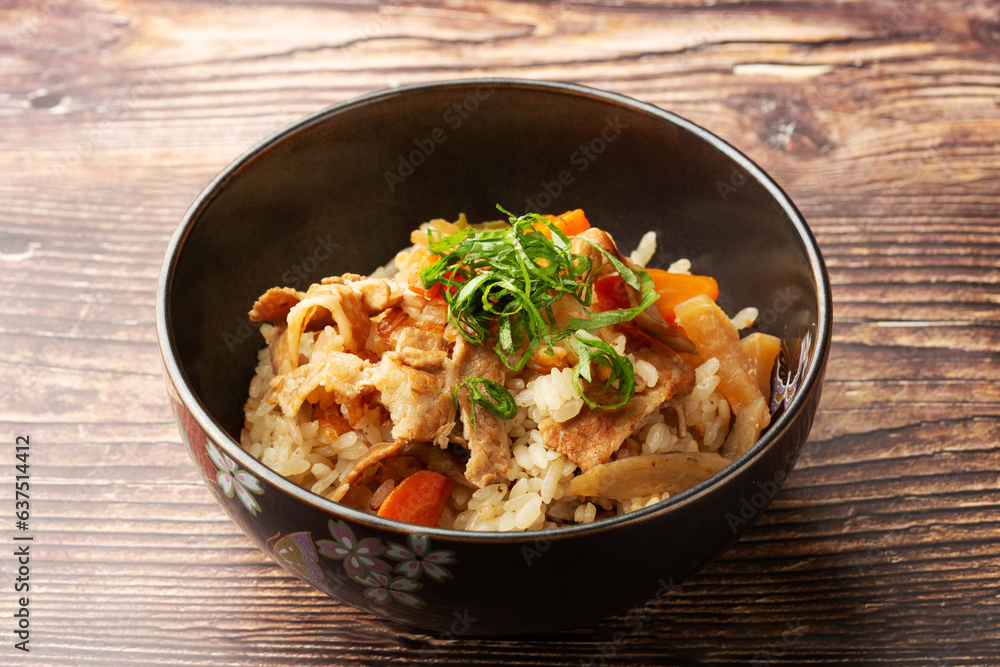 豚バラ五目ご飯