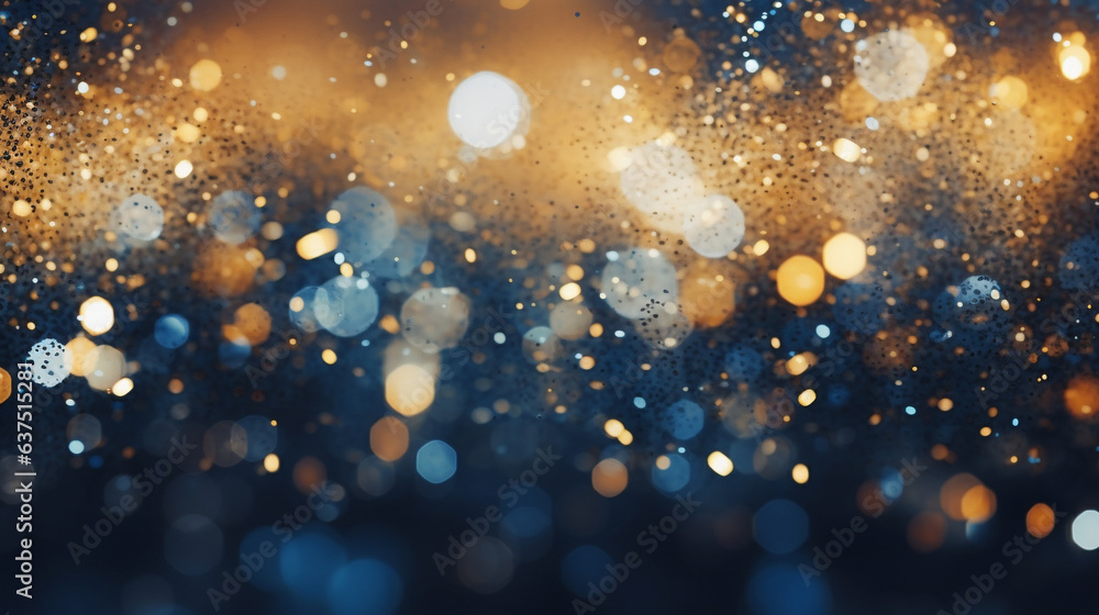 celebrations banner with glitter and bokeh